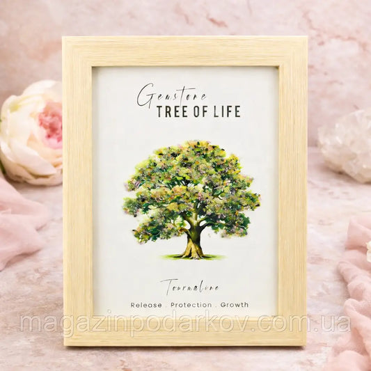Tourmaline Tree of Life Wall Frame