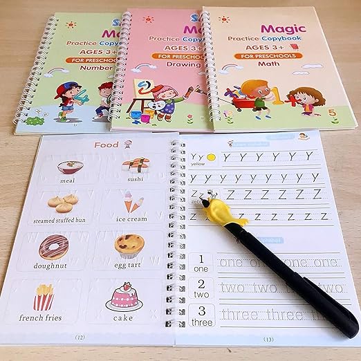 Sank Magic Practice Copybook, (4 Book+10 Refill+1 Pen+1 Grip) (NEW)